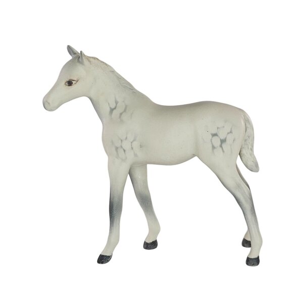 Beswick England Porcelain Thoroughbred Foal Figurine Matte Dapple Grey #1813 - Picture 1 of 9